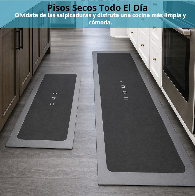 DryFloor Pro™ – Alfombra de cocina 2 Piezas