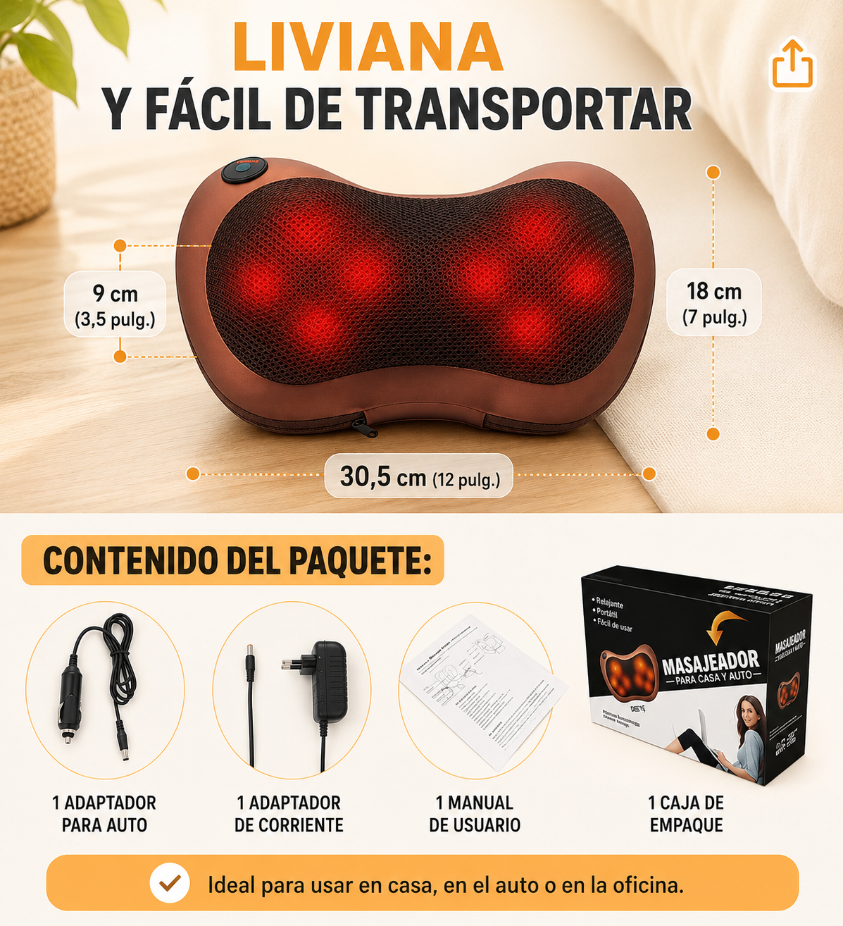 Relax360 - Cojín Masajeador