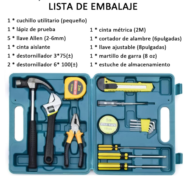 Kit Caja Herramientas Manuales