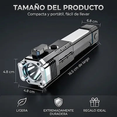 VoltGuard - Martillo Linterna Táctica