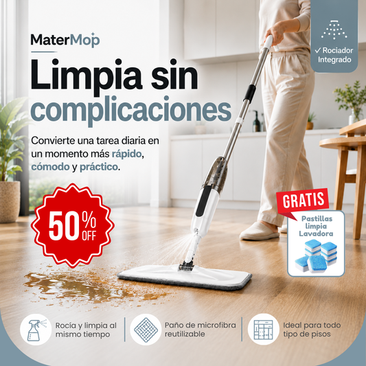 MasterMop - Mopa Limpiadora Con Rociador