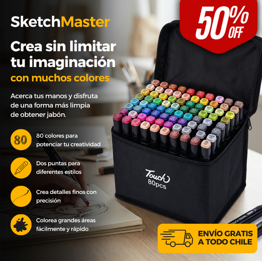 SketchMaster - Kit 80 marcadores