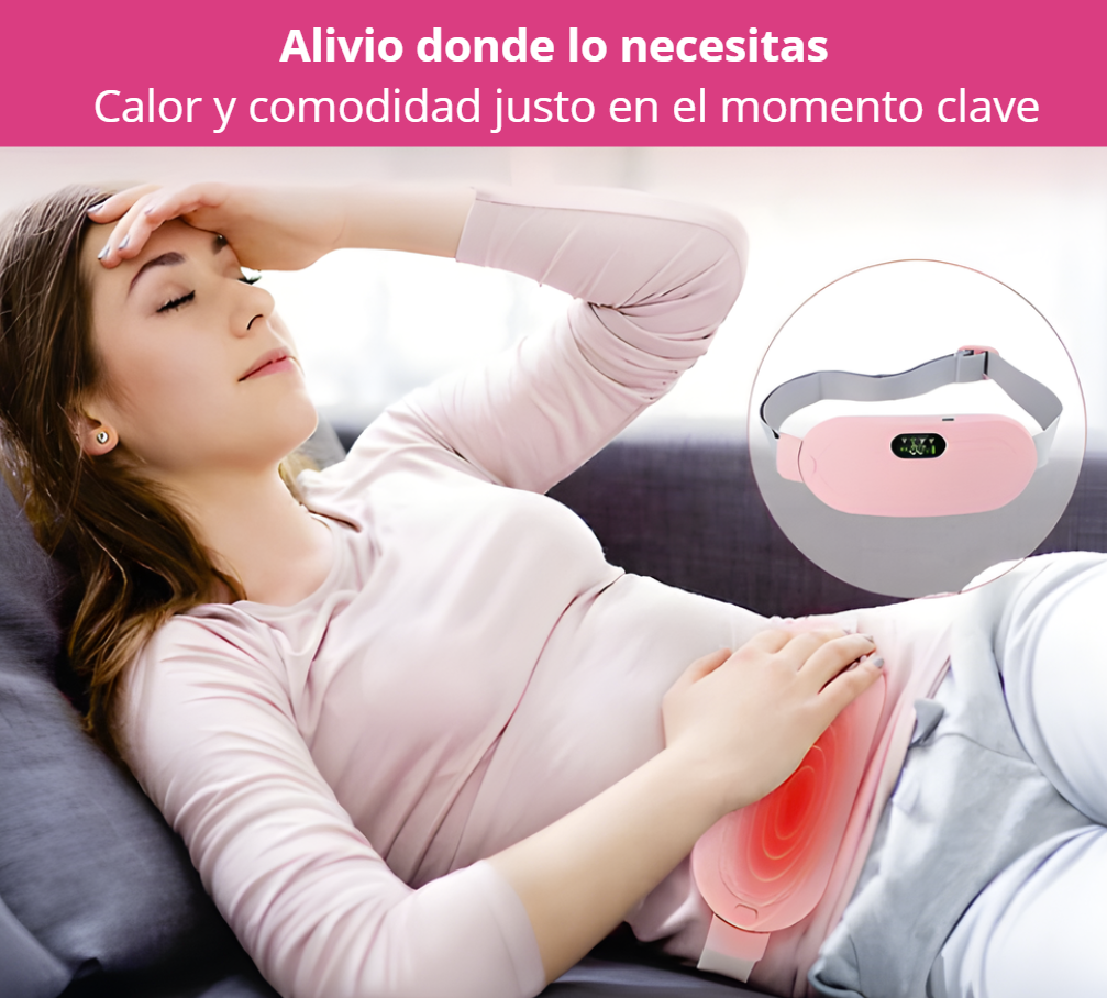 CalmaViva Belt – Calor y vibración que ayudan a relajar el abdomen en minutos