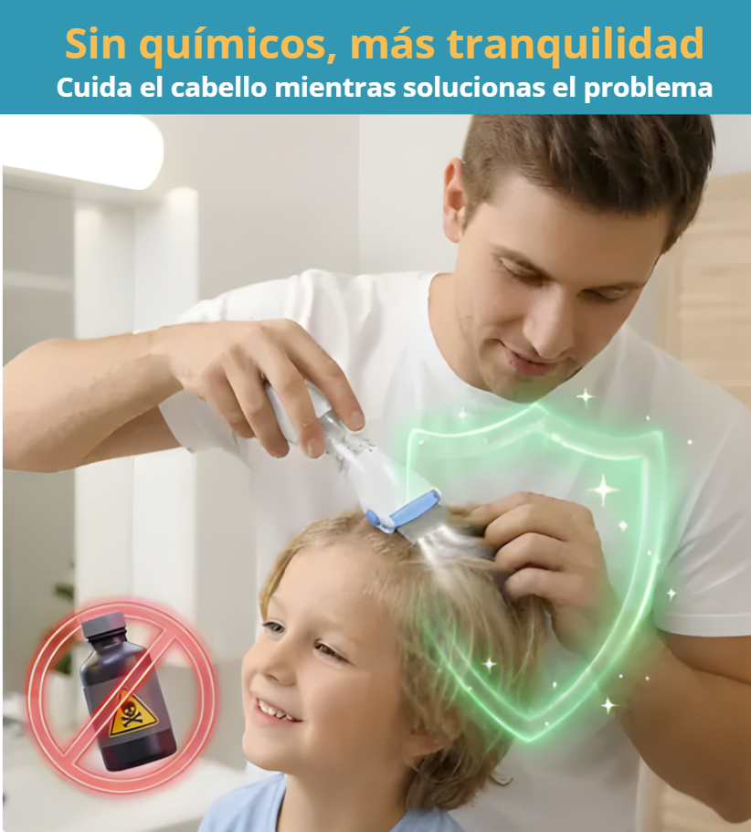 NanoClean Comb – Peina y retira piojos al mismo tiempo, sin ensuciar
