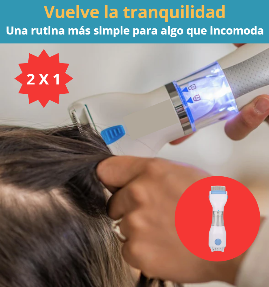 NanoClean Comb – Peina y retira piojos al mismo tiempo, sin ensuciar