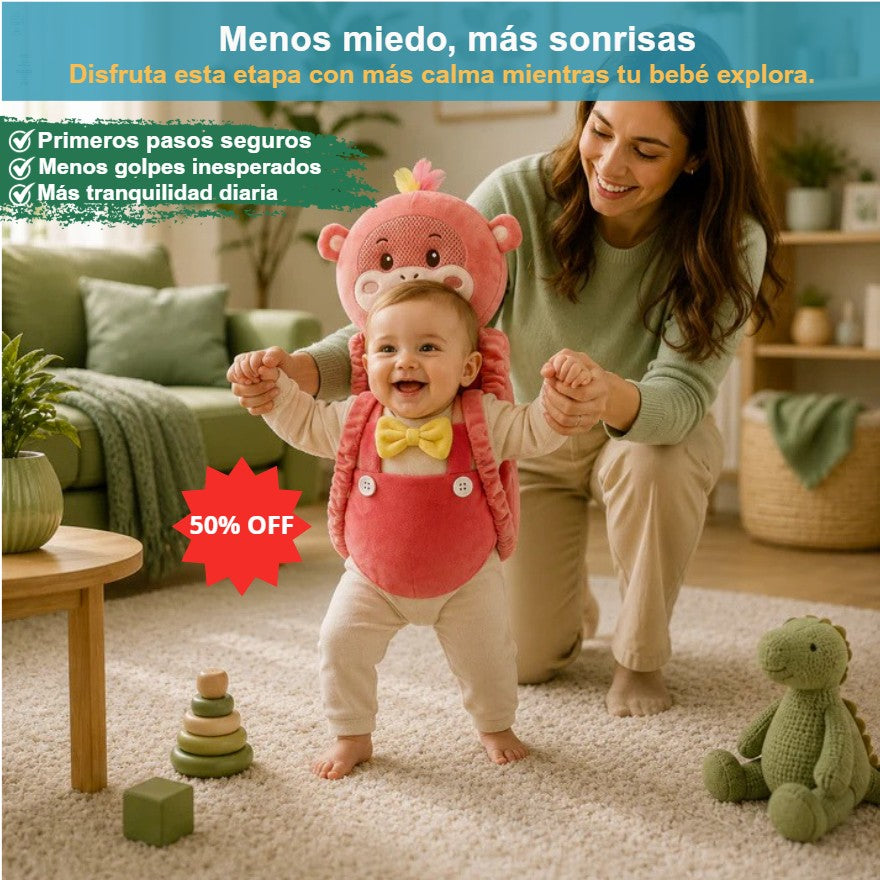 SafeSteps™ - Mochila Protector de Cabeza