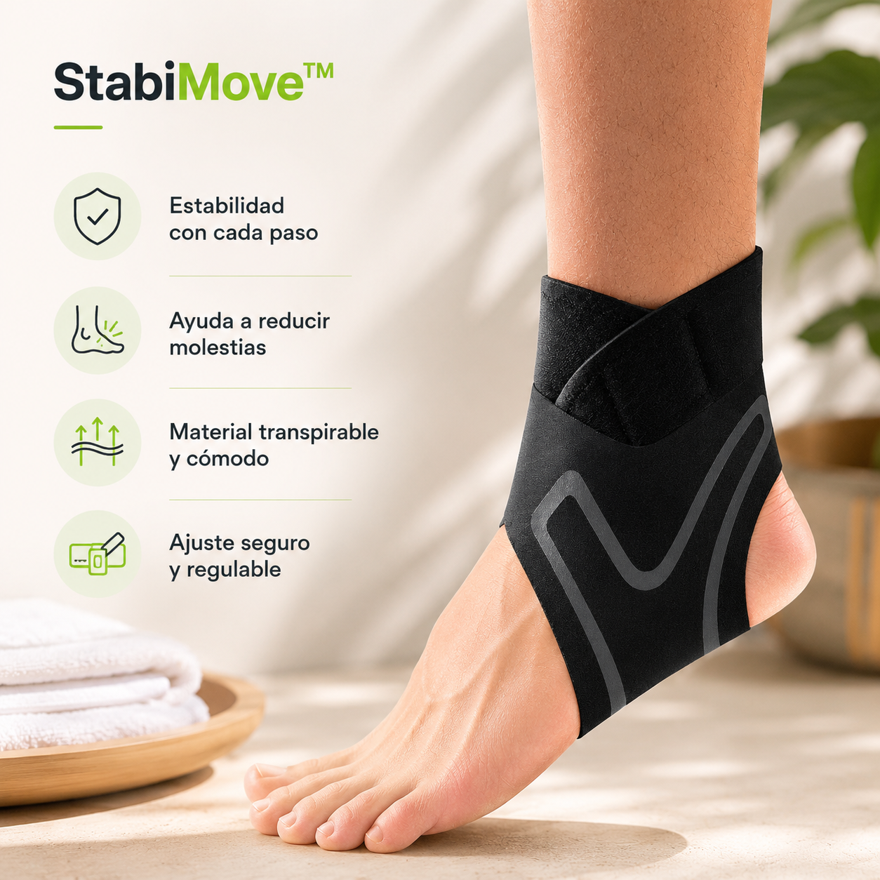 StabiMove - Soporte De Tobillo Con Correa Ajustable