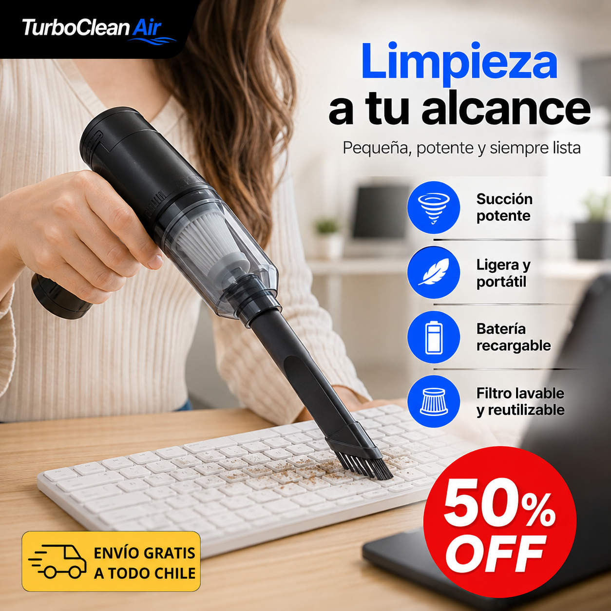 TurboClean Air -    Mini Aspiradora