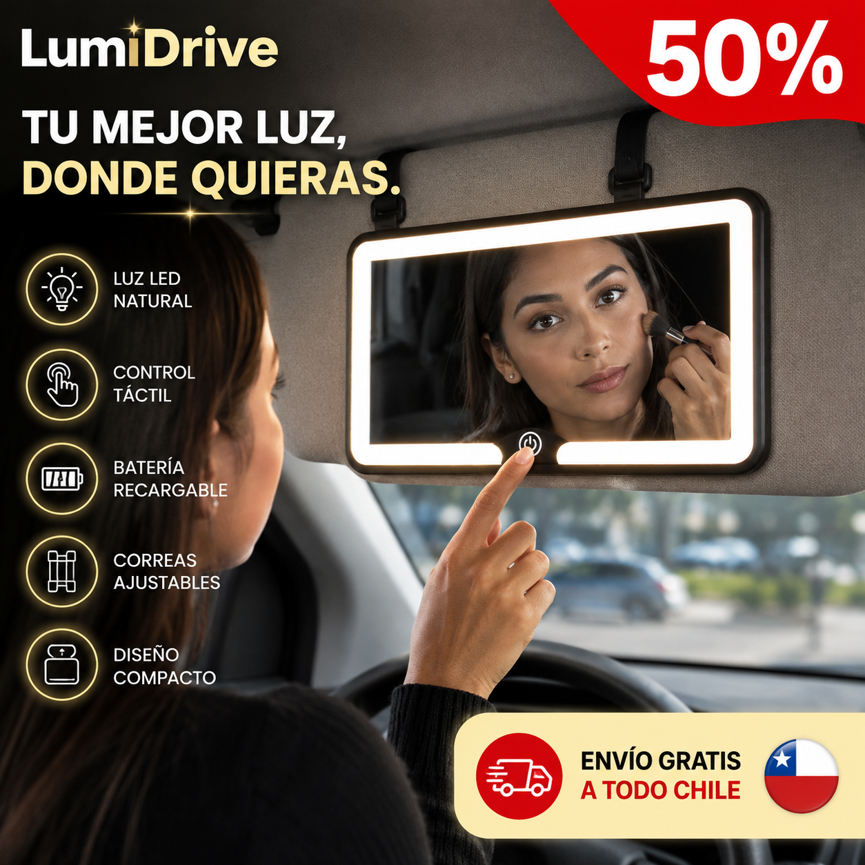 LumiDrive - Espejo Para Maquillaje Led