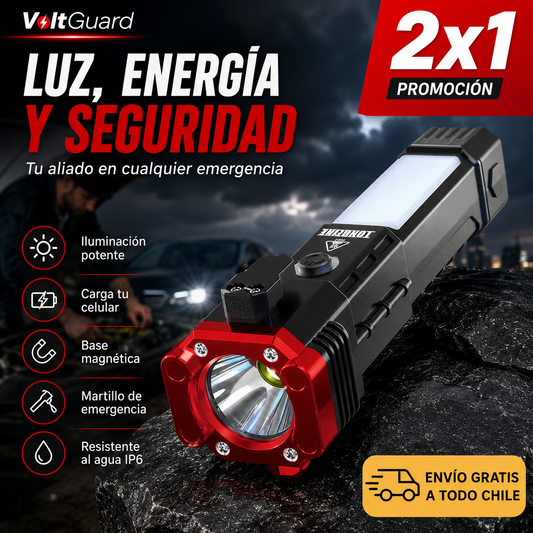 VoltGuard - Martillo Linterna Táctica