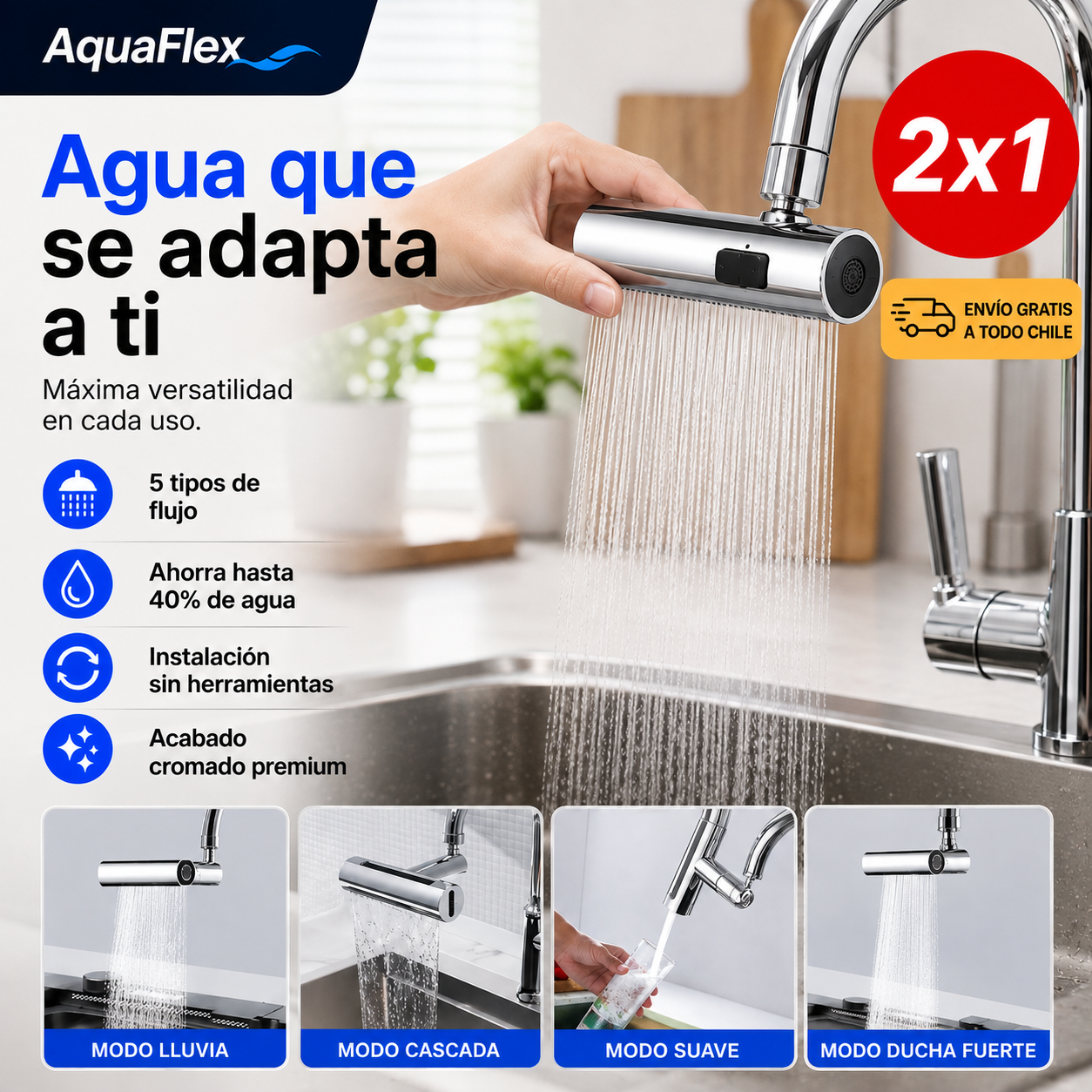AquaFlex - LLAVE Inteligente Para Lavaplatos