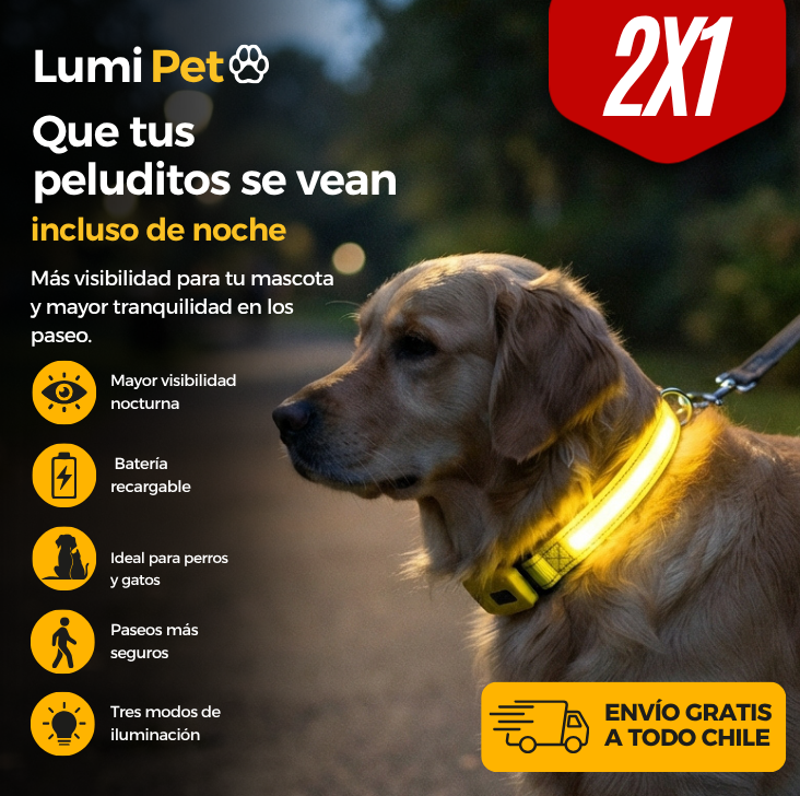 LumiPet - Collar Luminoso Recargable