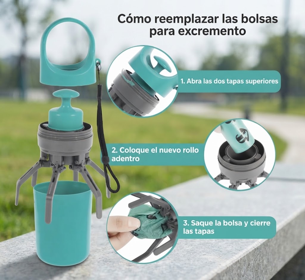 EasyPoo - Recogedor Portátil Excrementos mascotas